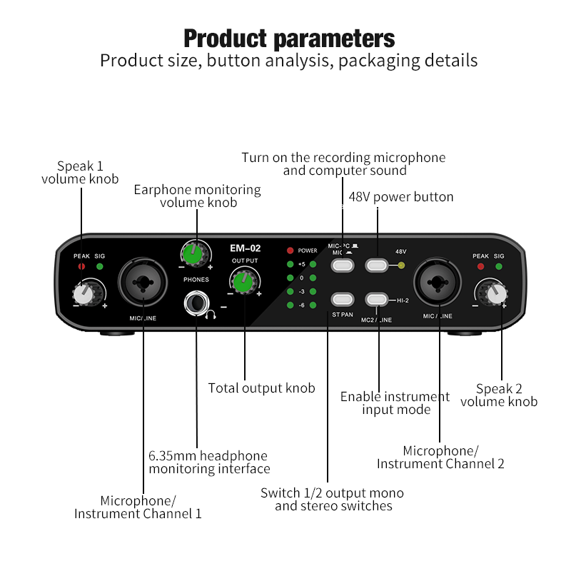 Audio Interface With Microphon - Audio Music Interface review and price