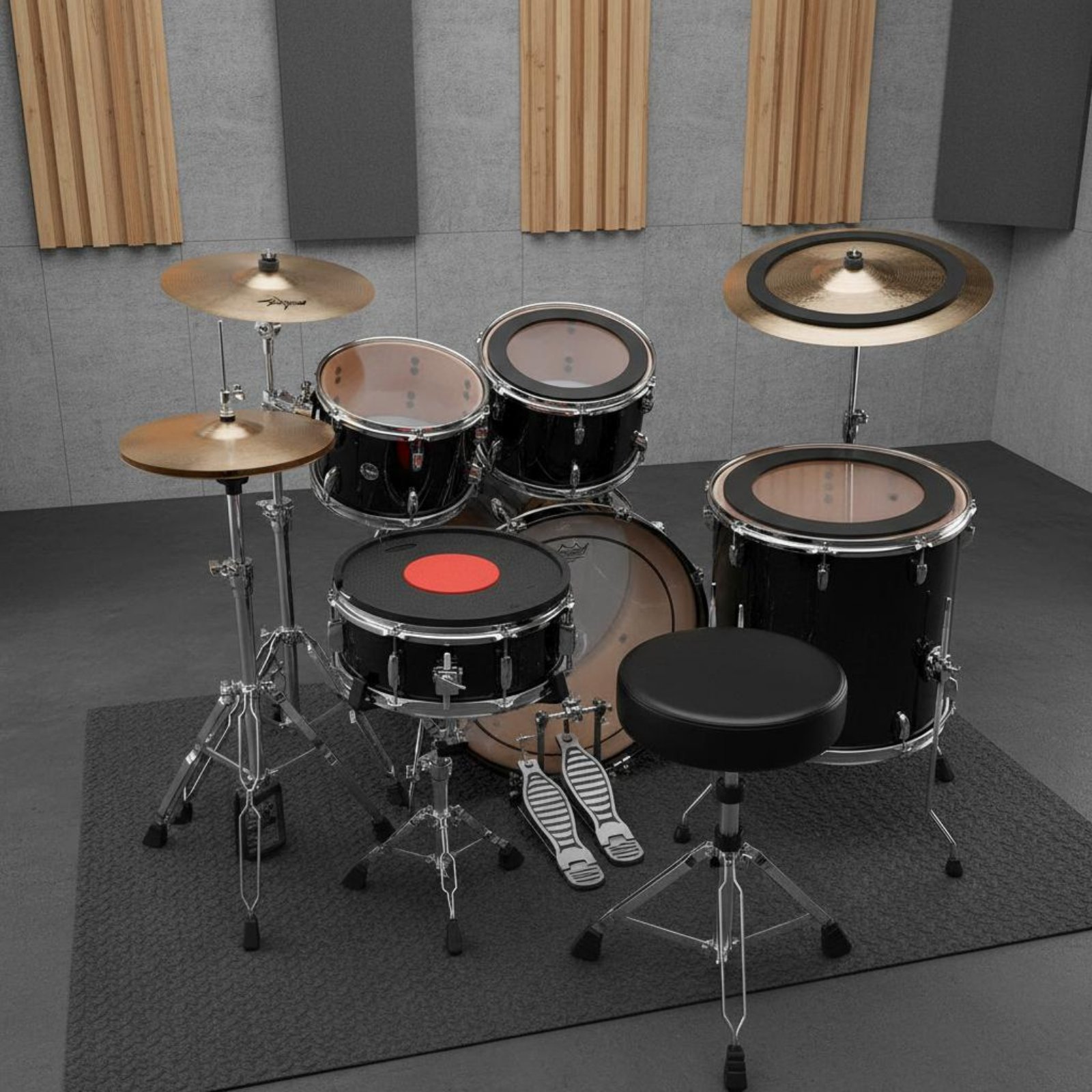 Rubber Drum and Cymbal Mutes N - Drum Practice Pad review and price