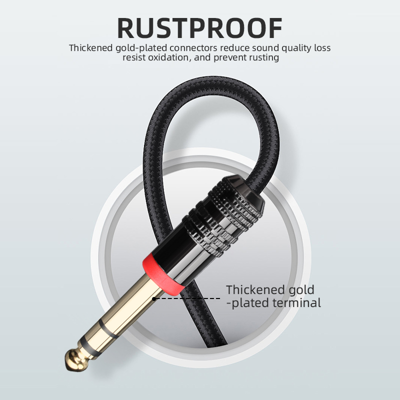6.35mm TRS Guitar Cable Stereo - Audio Music Interface review and price