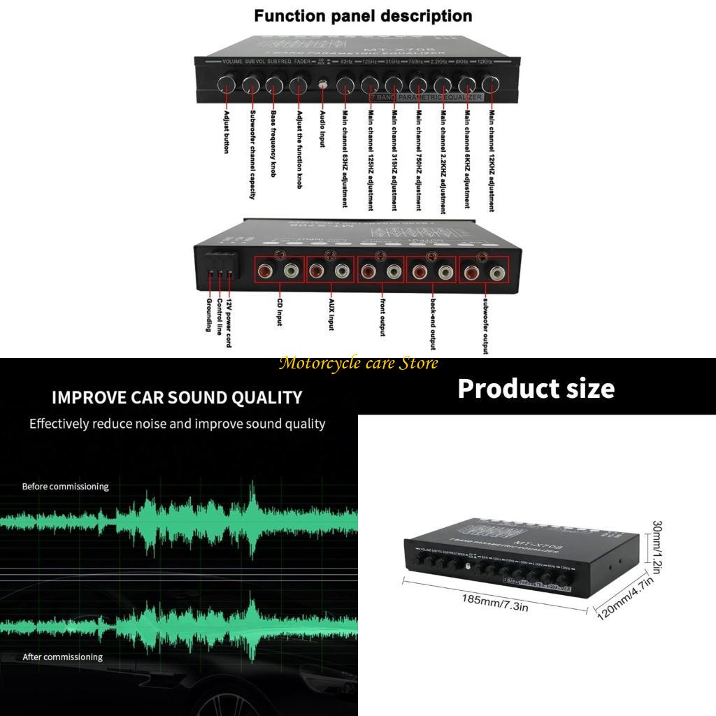 Innovative 7 Band Car Stereo E - Audio Music Equalizer review and price